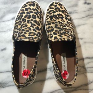 Steve Madden leopard slip on sneakers